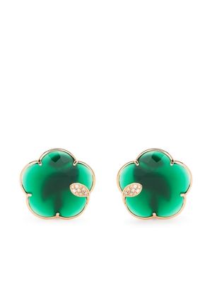 Pasquale Bruni 18kt rose gold Ton Joli green agate and diamond earrings - Pink