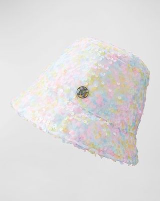 Pastel Sequins Bucket Hat