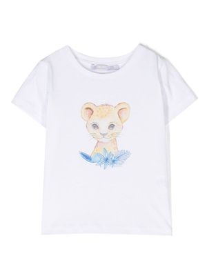 Patachou Baby Lion cotton T-shirt - White