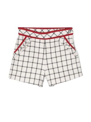 Patachou checked flannel shorts - Neutrals