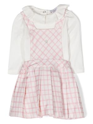 Patachou checkered pleated skirt set - Neutrals