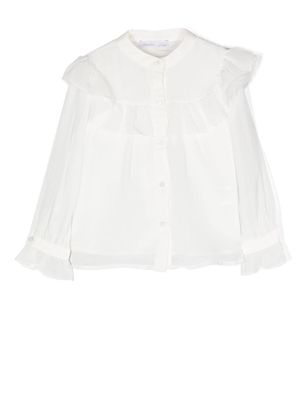 Patachou chiffon ruffled blouse - White