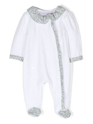 Patachou contrasting-trim floral-print pajamas - White