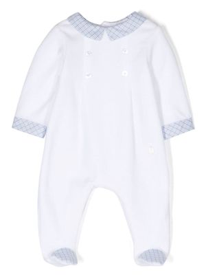 Patachou contrasting-trim Peter Pan-collar pajamas - White