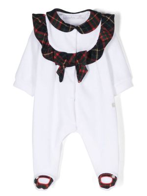 Patachou contrasting-trim tartan-pattern pajamas - White