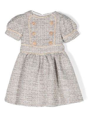 Patachou double-breasted tweed dress - Silver