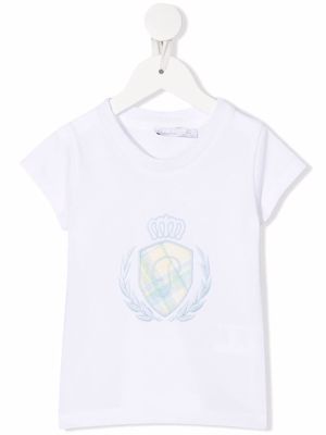 Patachou embroidered-logo cotton T-shirt - White