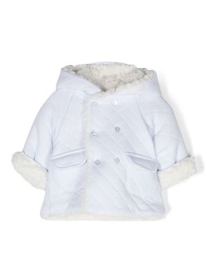 Patachou faux-shearling padded jacket - Blue