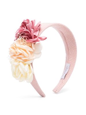 Patachou floral-appliqué headband - Pink