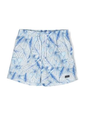 Patachou jungle-print swim shorts - Blue