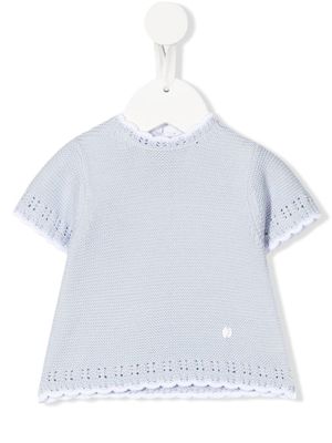 Patachou knitted short sleeve top - Blue