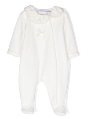 Patachou lace-trim bow-detail pajamas - White