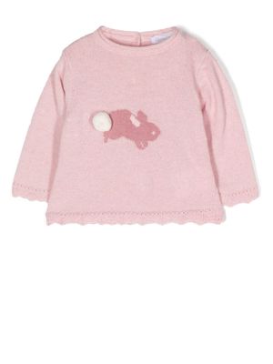 Patachou rabbit-knit jumper - Pink
