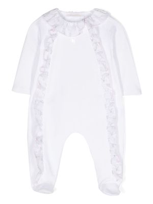 Patachou ruffle detail pyjamas - White