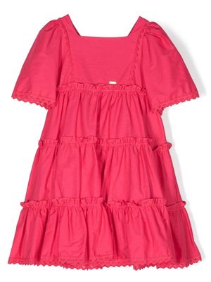Patachou ruffle-detail tiered dress - Pink