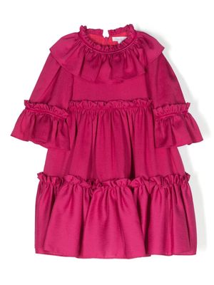 Patachou ruffle-detailing A-line dress - Pink