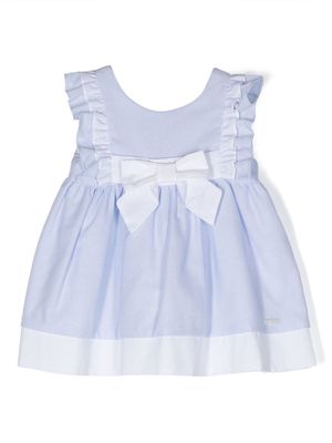 Patachou ruffled bow-detail dress - Blue
