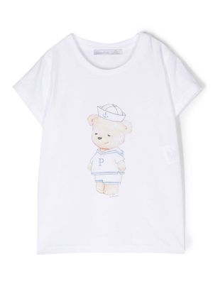 Patachou Sailor Bear cotton T-shirt - White