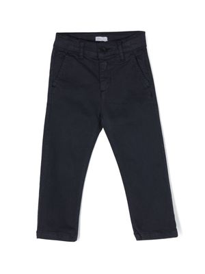 Patachou slim-cut cotton trousers - Blue