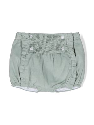 Patachou smocked cotton shorts - Green