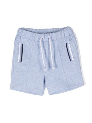 Patachou stripe-detail drawstring shorts - Blue