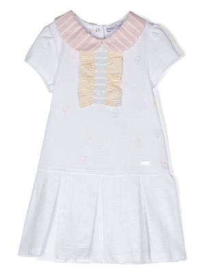 Patachou stripe-print jersey-knit dress - White