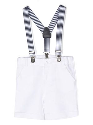 Patachou suspender-detail shorts - White