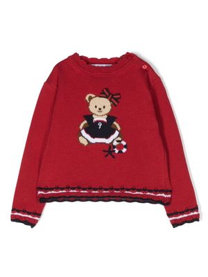 Patachou Teddy Bear knitted jumber - Red