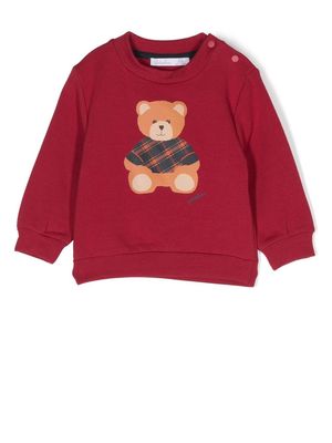 Patachou teddy-print sweatshirt - Red