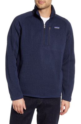 Patagonia Better Sweater Quarter Zip Pullover in New Navy Rib Knit