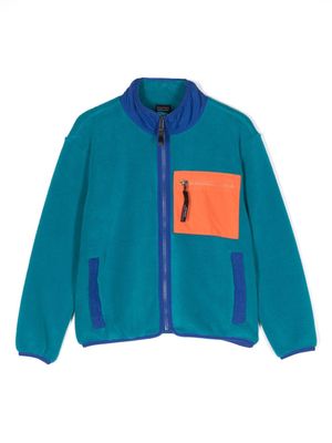 Patagonia Kids colour-block fleece jacket - Blue
