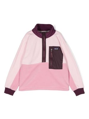 Patagonia Kids Microdini fleece-texture jumper - Pink