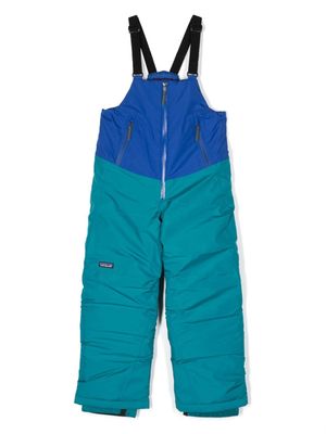 Patagonia Kids Salopette colour-block padded snowsuit - Blue