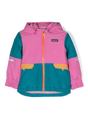 Patagonia Kids zip-up padded hooded jacket - Pink
