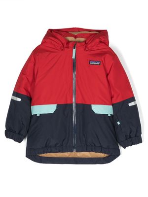 Patagonia Kids zip-up padded hooded jacket - Red