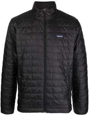 Patagonia logo-patch padded jacket - Black
