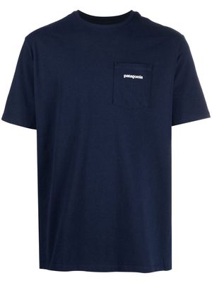 Patagonia logo-print detail T-shirt - Blue