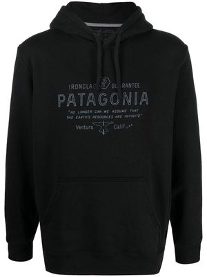 Patagonia logo-print hoodie - Black