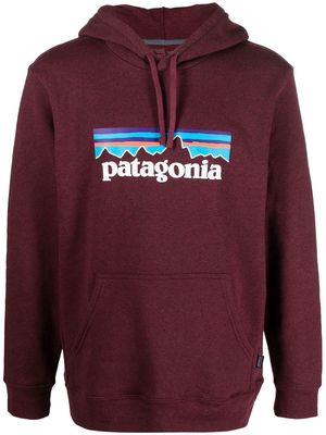 Patagonia logo-print hoodie - Red
