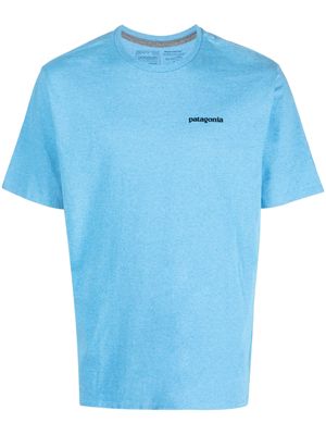 Patagonia slub-texture logo-print T-shirt - Blue