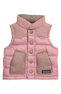 Patagonia Water Repellent 700 Fill Power Down Vest in Artifact Pink