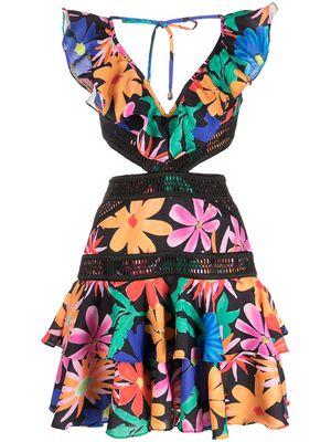 PatBO Aster Cut-out Mini Dress - Multicolour