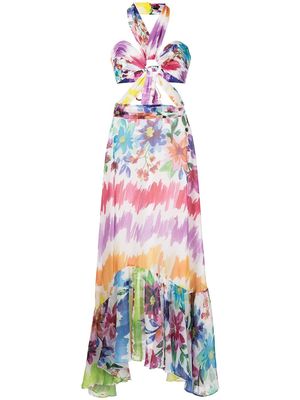PatBO floral-print cut-out maxi dress - Multicolour
