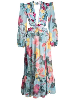 PatBO Hibiscus Cut-out Maxi Dress - Multicolour