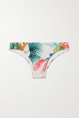 PatBO - Oasis Printed Bikini Briefs - Off-white