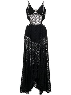 PatBO x Alessandra Ambrosio crystal-embellished dress - Black