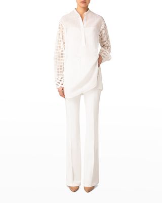 Patchwork Broderie Anglaise Tunic Shirt