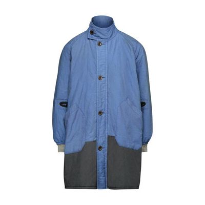 Patchwork cotton twill caban jacket