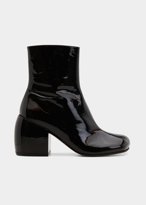 Patent Leather Ankle Booties