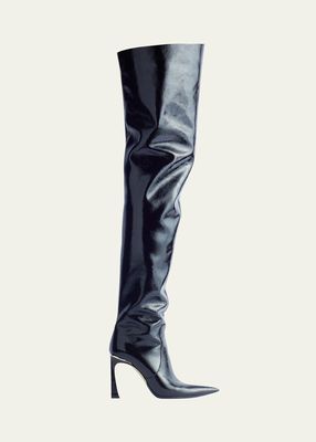Patent Leather Over-The-Knee Boots